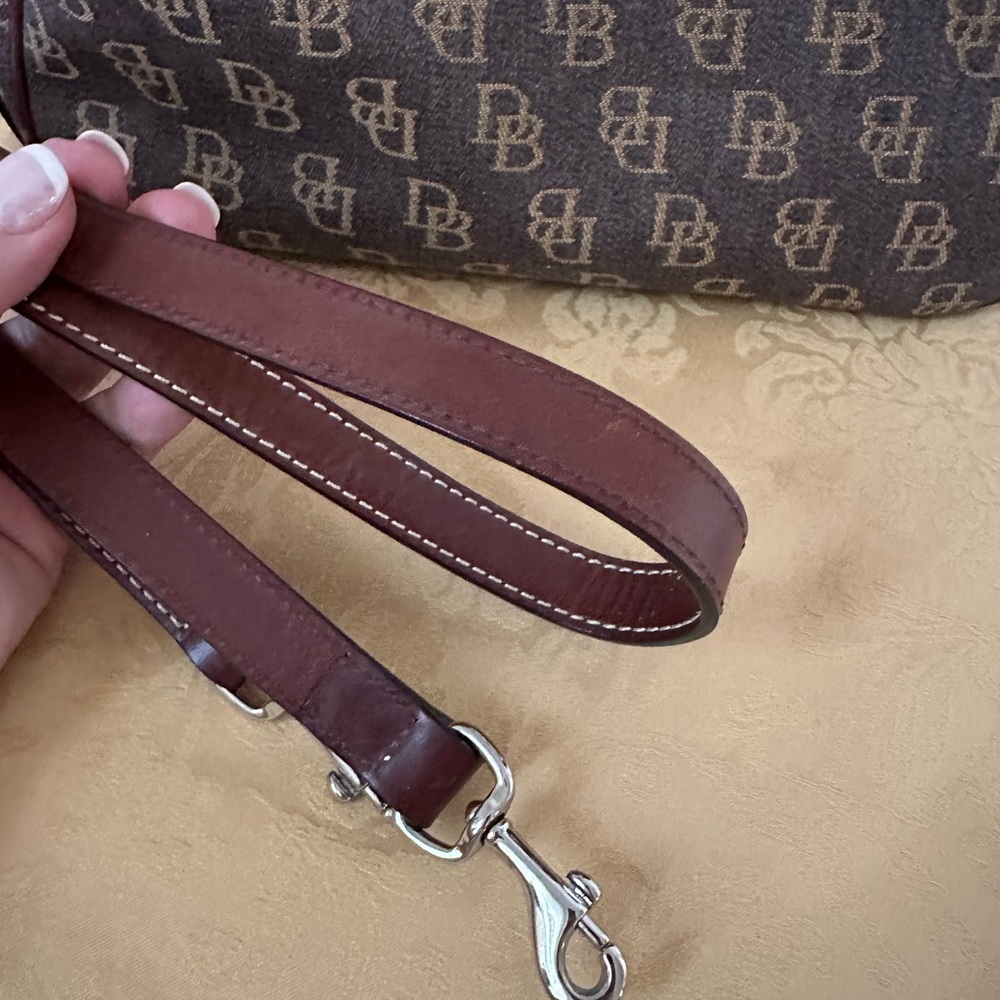 Dooney & Bourke Brown Satchel with Monogram Design - Picture 15 of 16